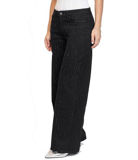 Stevie By Steve Madden Rhinestone Stripe Ultra 90's Jean Product Image