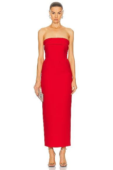 The New Arrivals by Ilkyaz Ozel Rhea Dress in Red Product Image