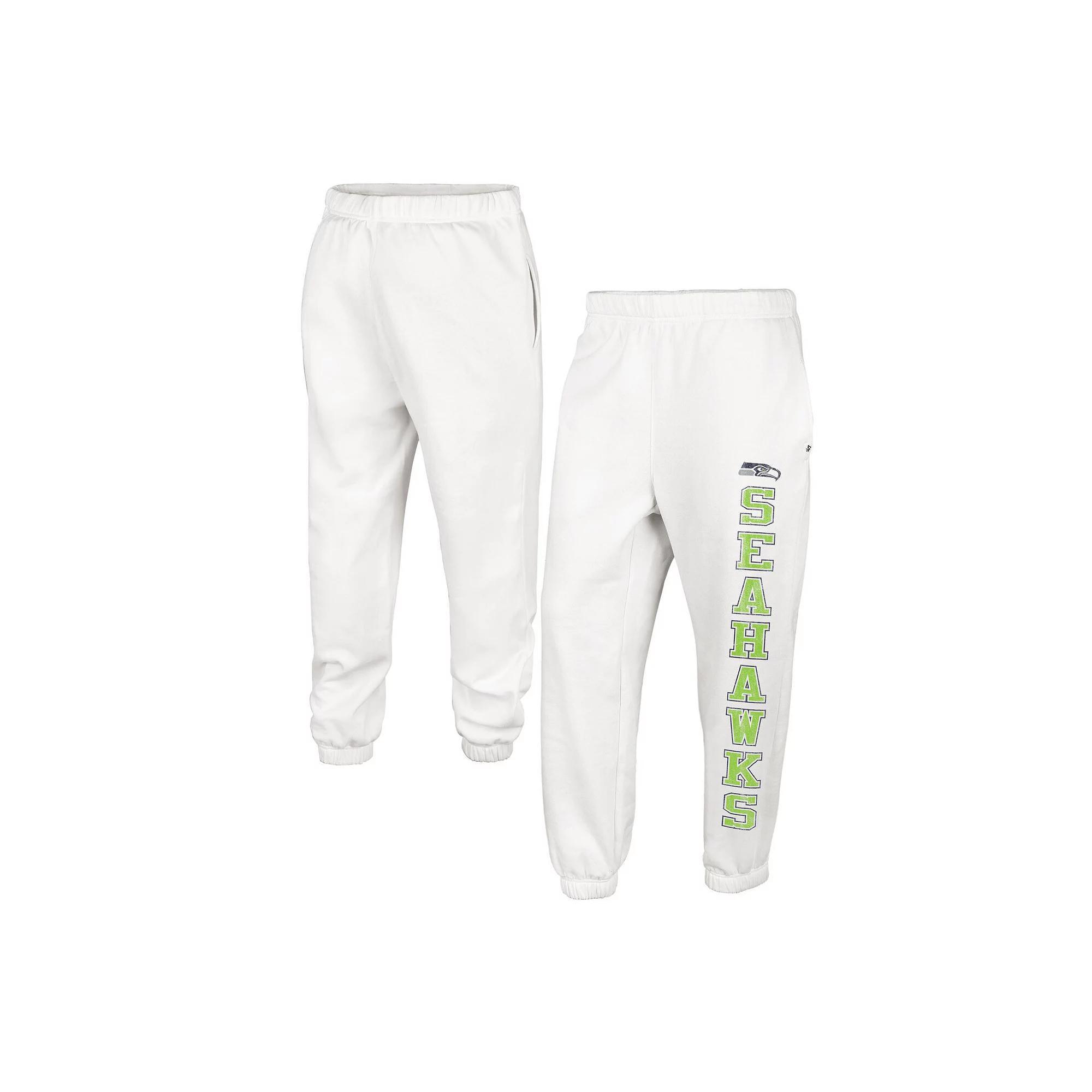 Women's '47 Oatmeal Seattle Seahawks Harper Joggers, Size: Medium, Team Product Image