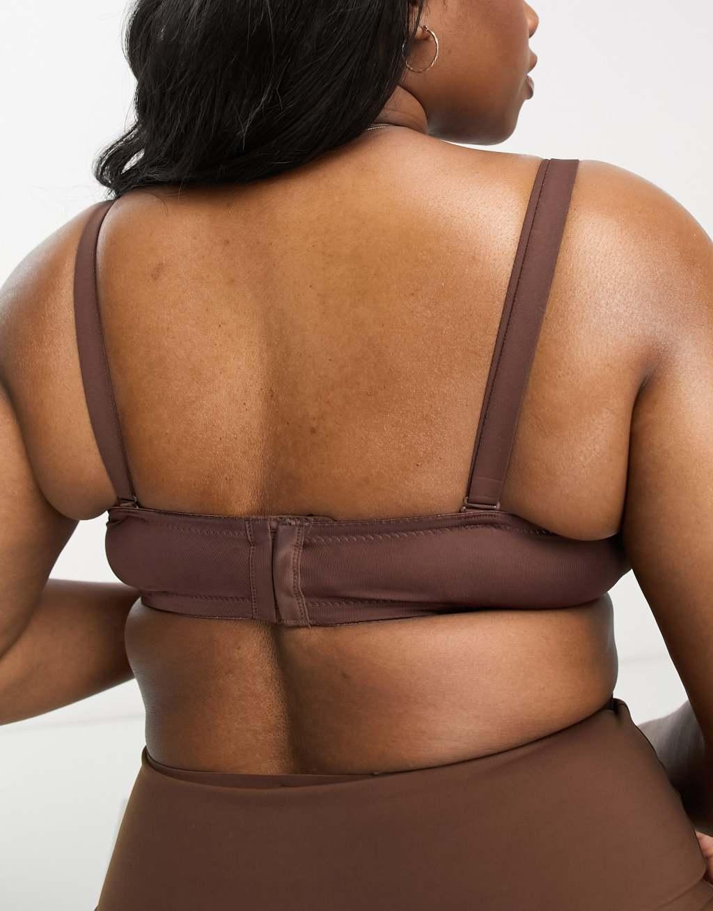 ASOS DESIGN Curve microfiber molded multiway strapless bra Product Image