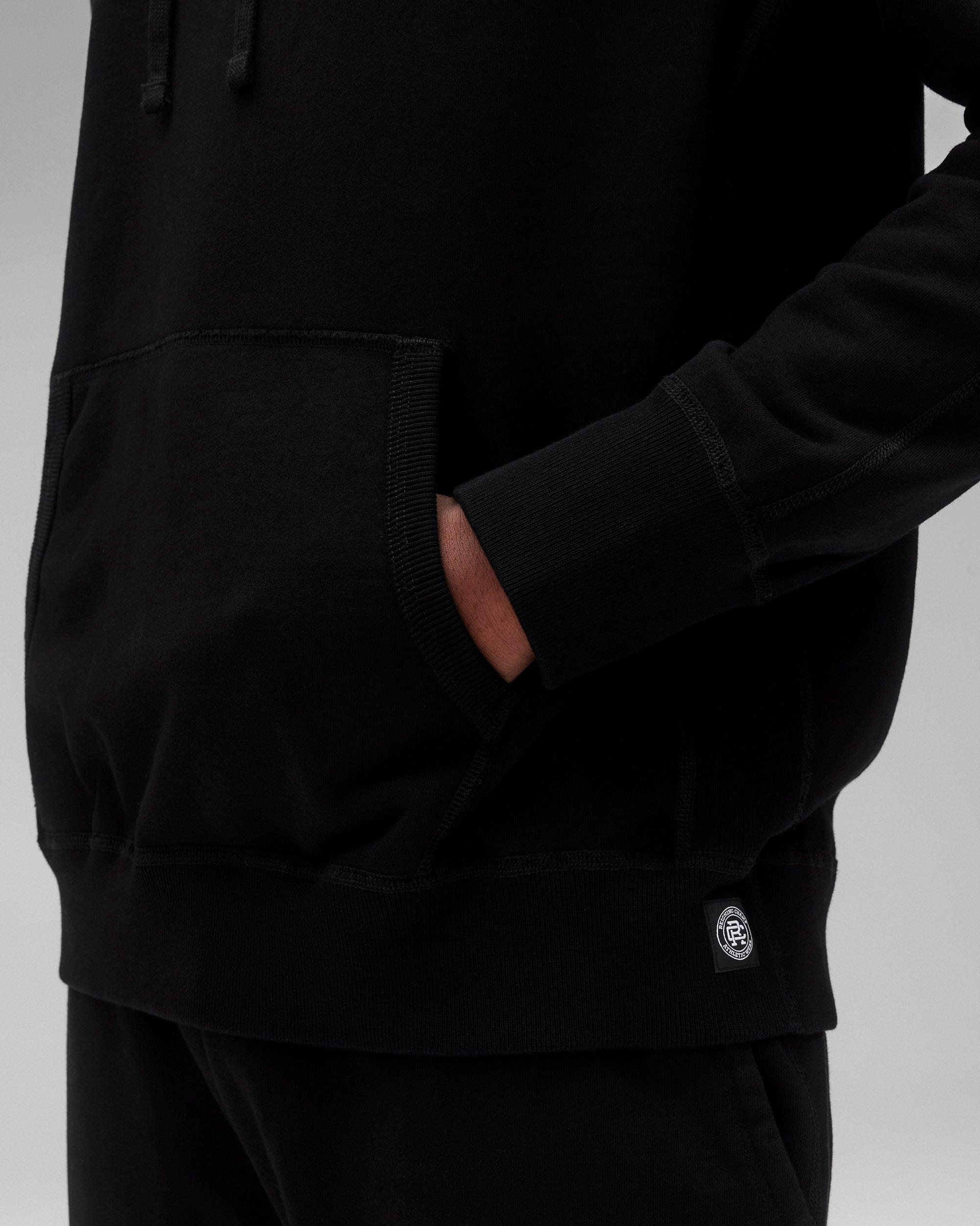 Kyoto Black Midweight Terry Slim Hoodie Male Product Image