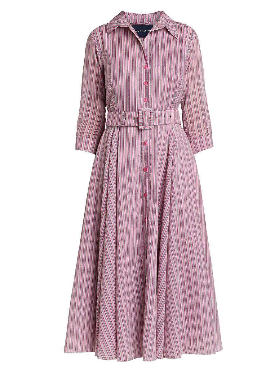 Womens Aster Napoli Stripe Cotton Shirtdress Product Image