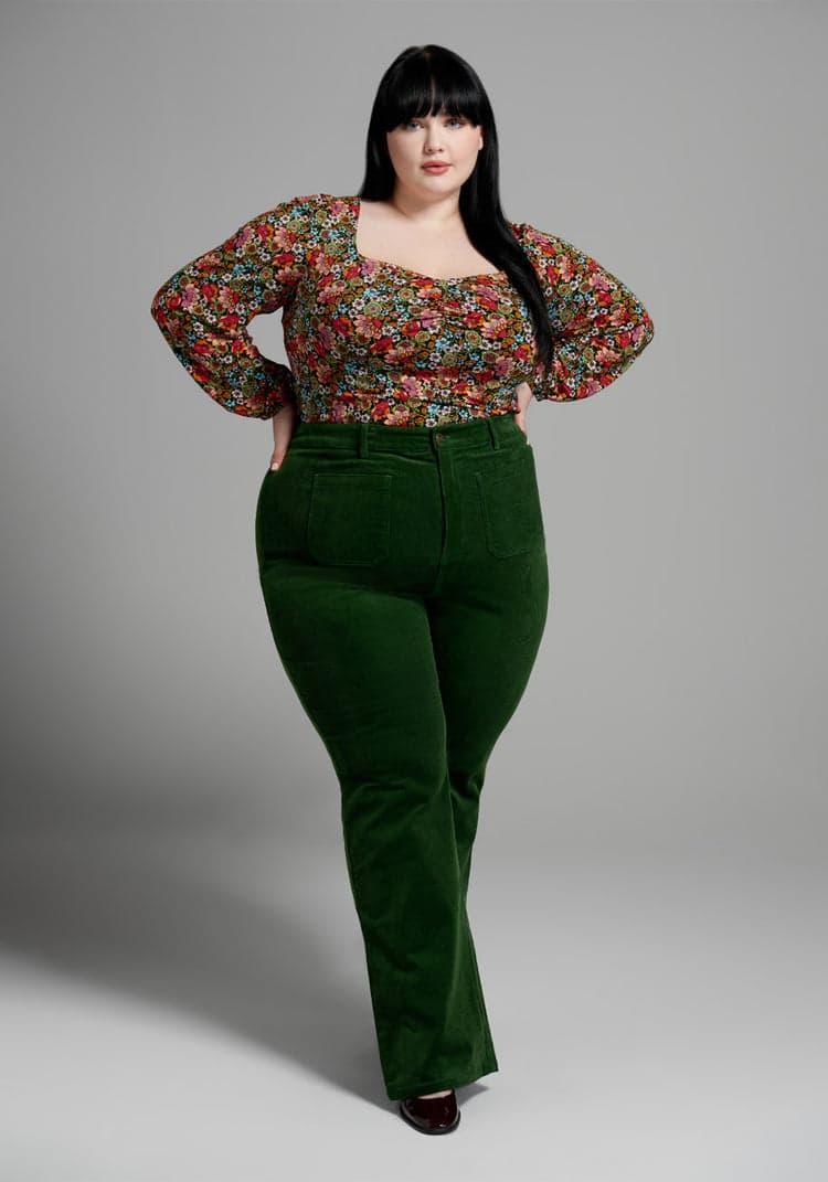 All Aboard For Corduroy Flare-Leg Pants Product Image