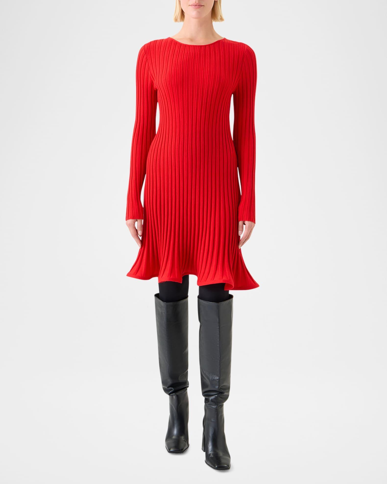 Reversed Rib Knit Mini Dress Product Image