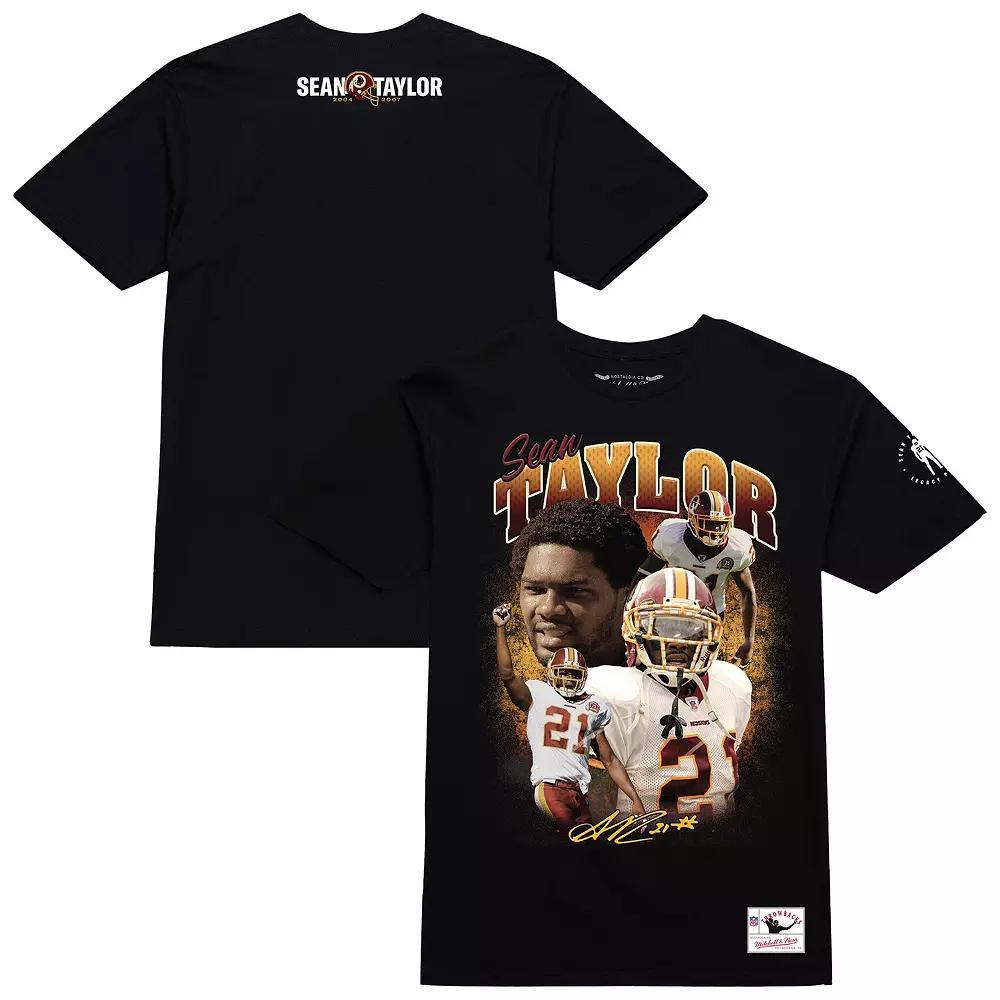Men's Mitchell & Ness Sean Taylor Black Washington Commanders Graphic T-Shirt, Size: Medium, Wft Black Product Image
