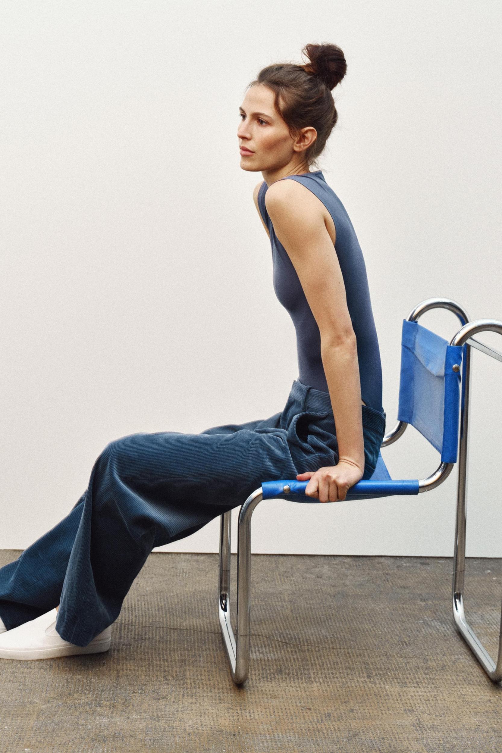 STRAIGHT LEG CORDUROY PANTS ZW COLLECTION Product Image