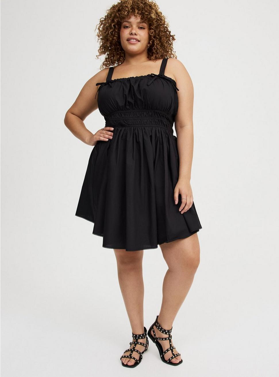 Mini Poplin Side-Cutout Dress Product Image