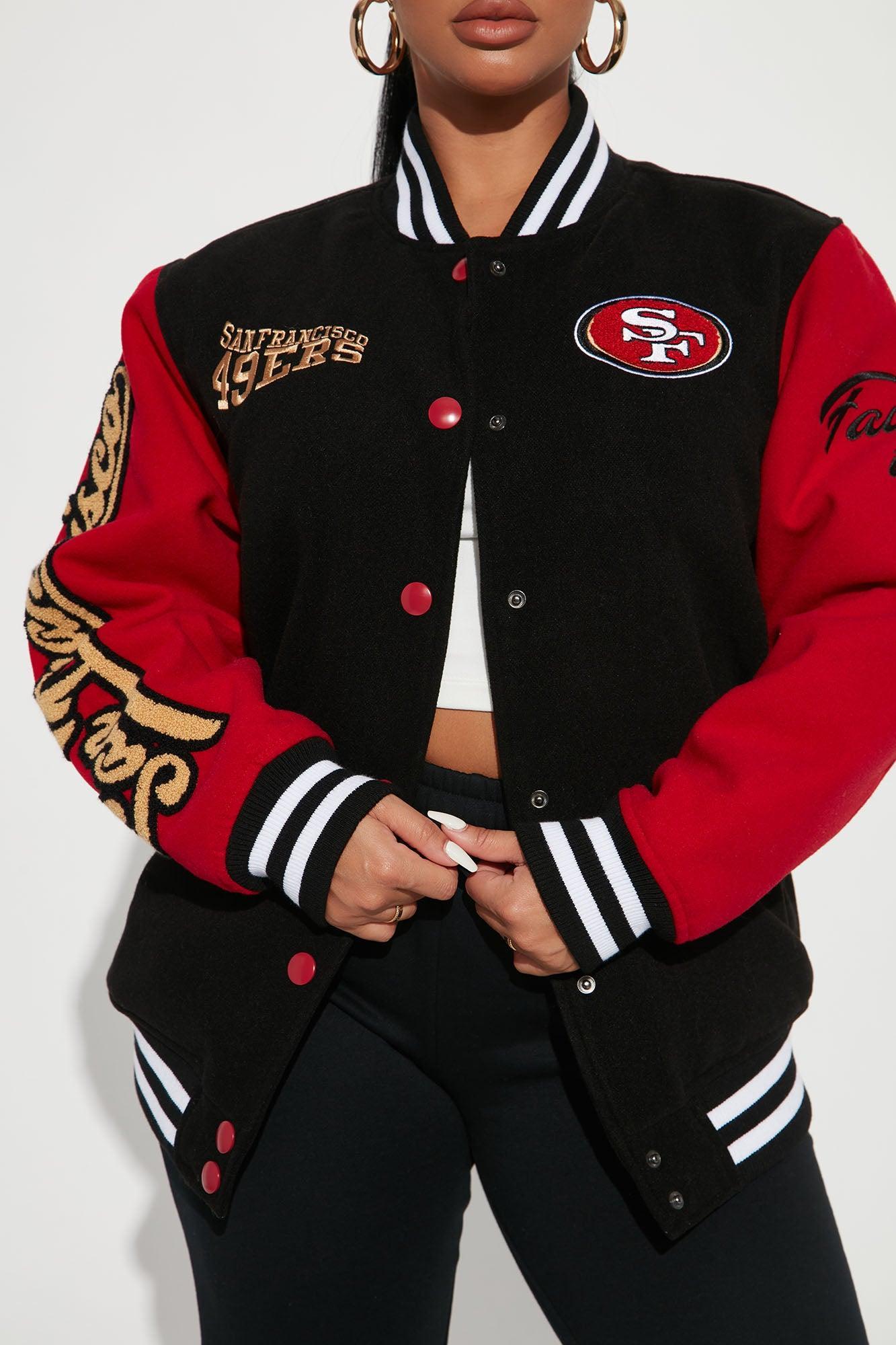 49ers Letterman Jacket - Black/Red Product Image