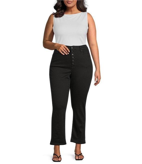 Good American Plus Size Never Fades Good Legs Mid Rise Straight Jeans Product Image