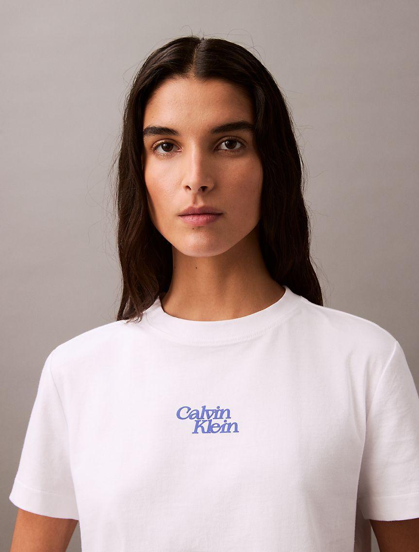 Flocked Logo Graphic Slim T-Shirt Product Image