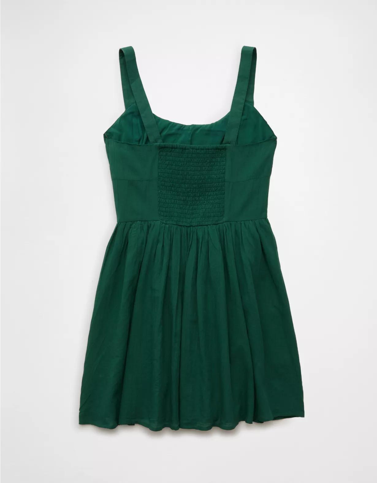 AE Tie Front Corset Mini Dress Product Image