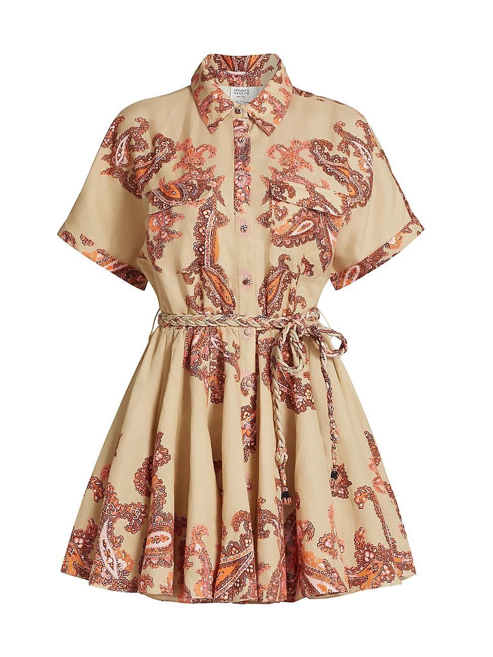 Womens Omya Paisley Mini Shirtdress Product Image
