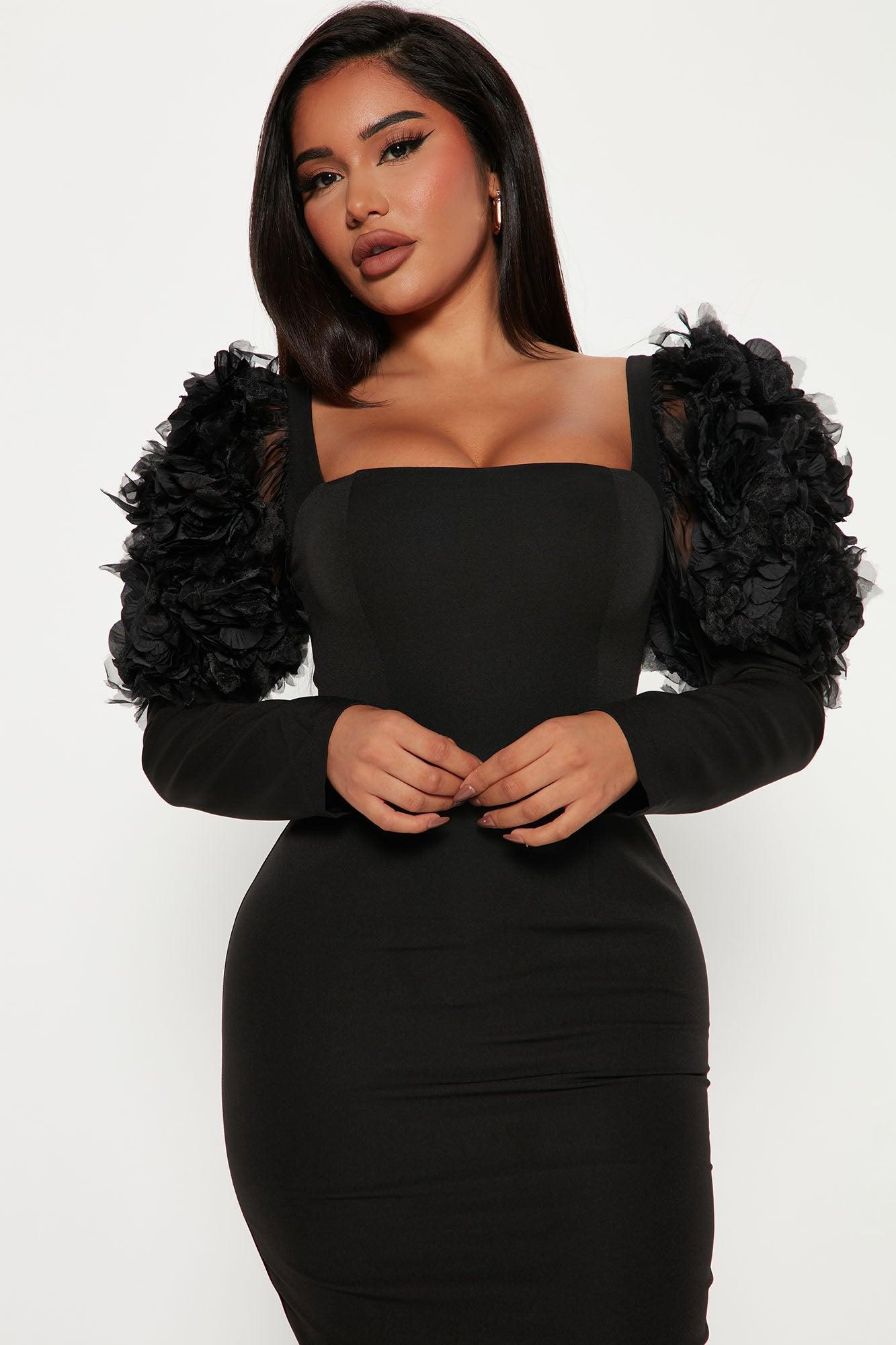 Nicky Midi Dress - Black Product Image