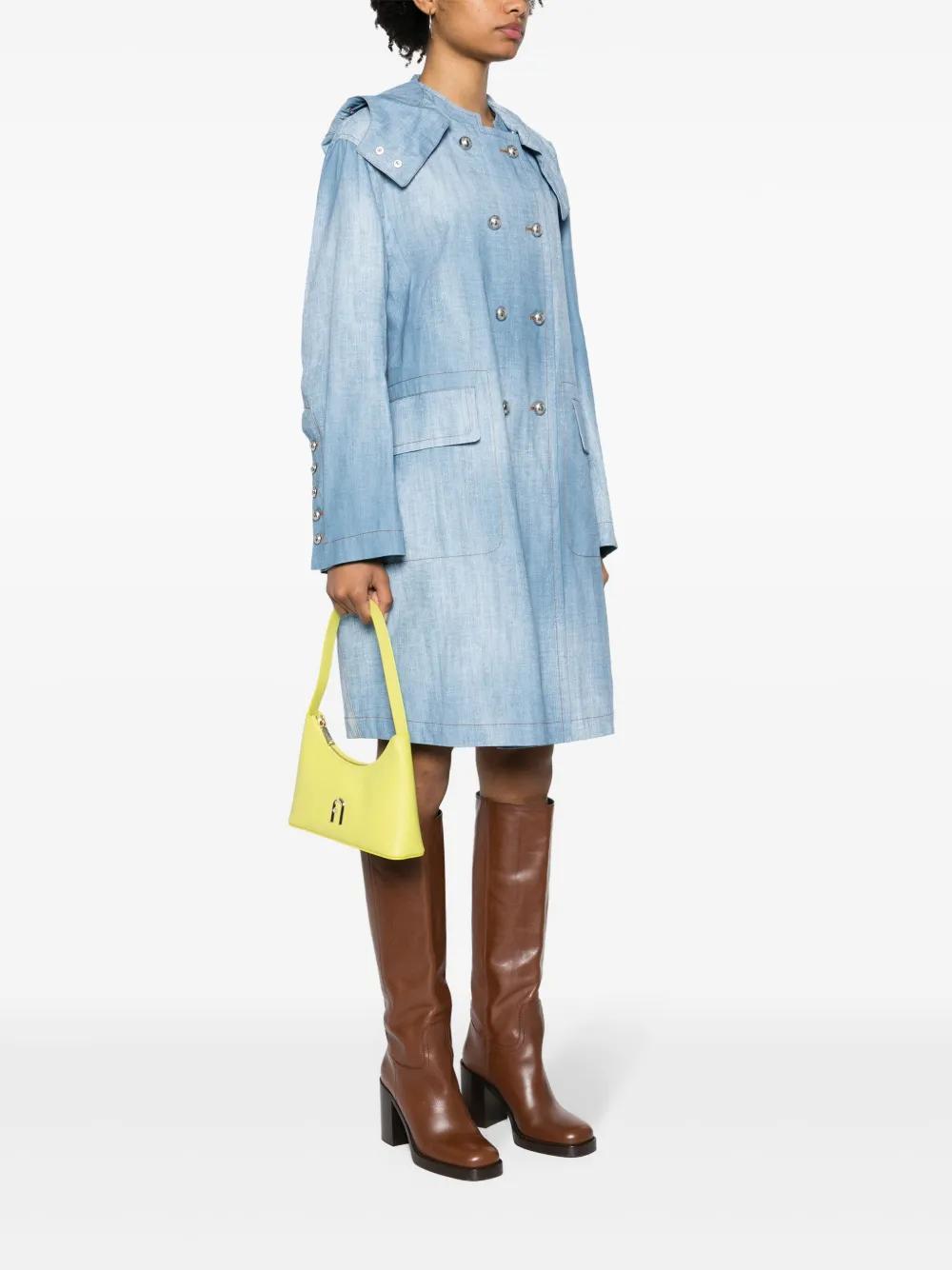 FURLA Diamond Leather Shoulder Bag In Yellow Product Image