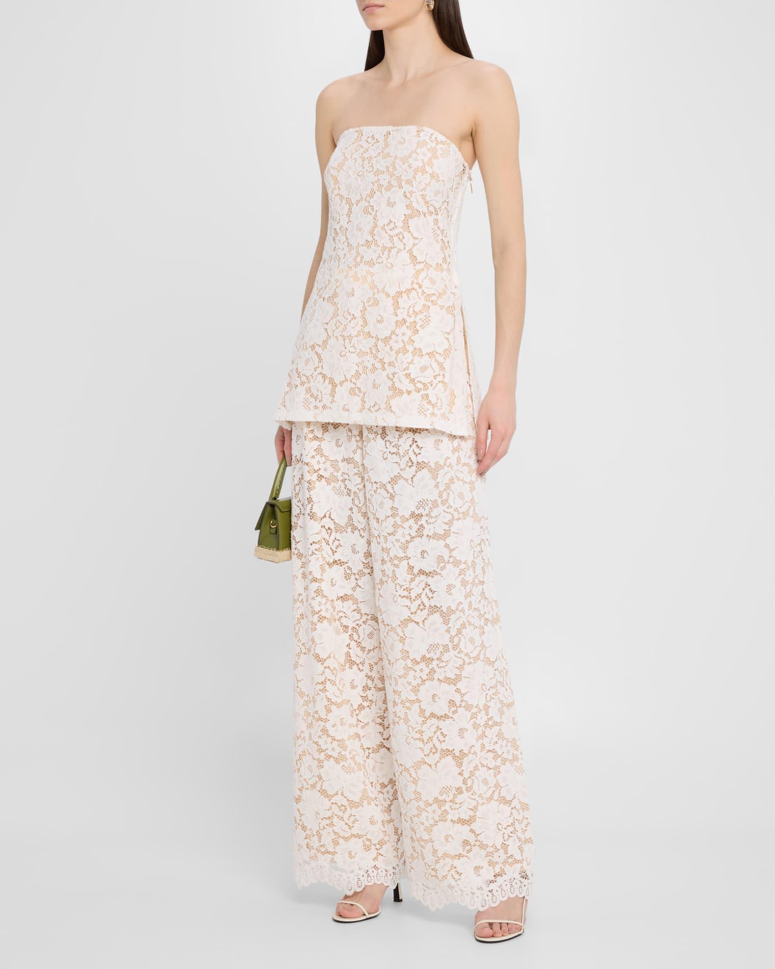 Estelle Lace Pintuck Pants with Nude Lining Product Image