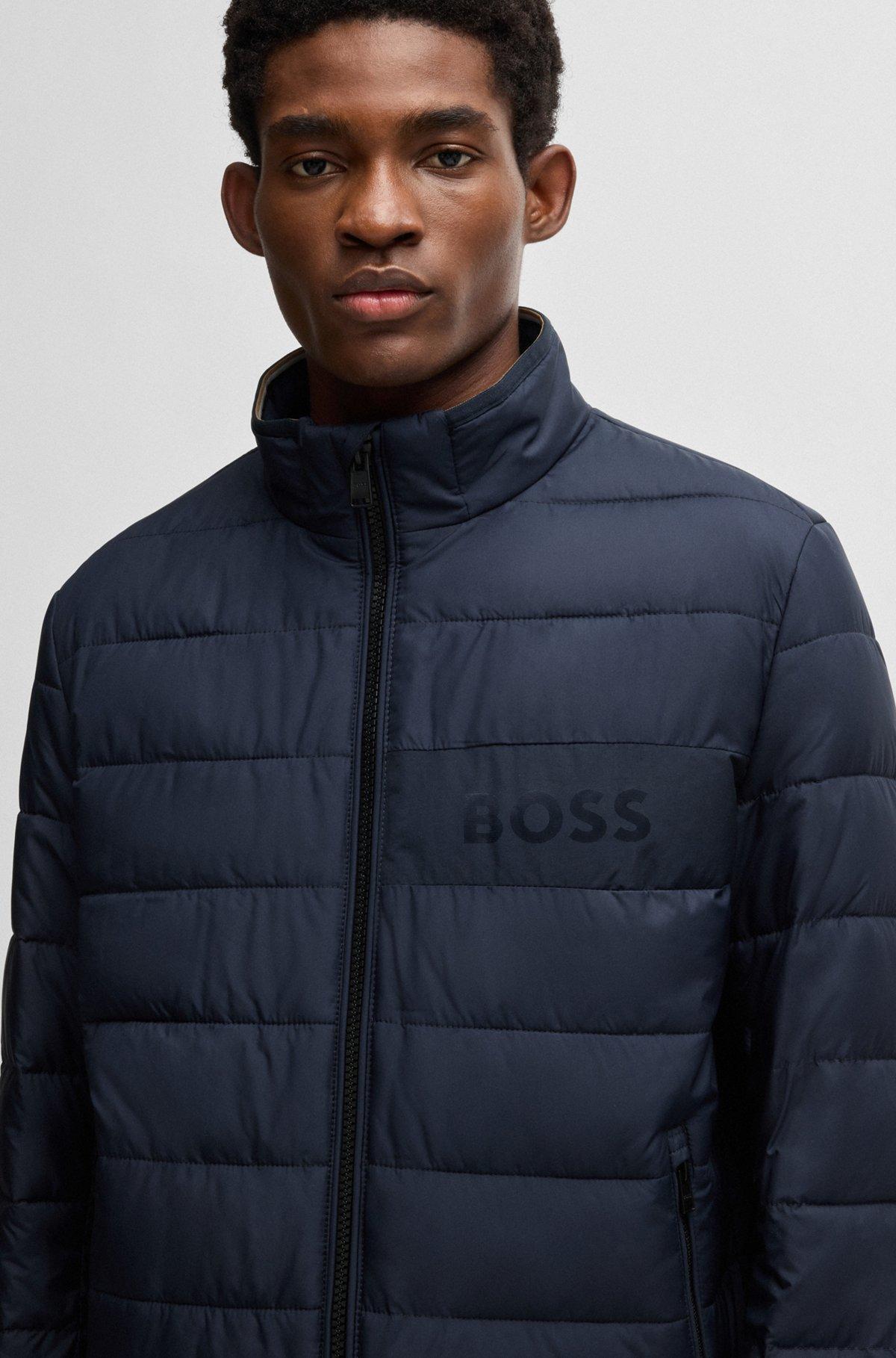 Water-repellent regular-fit jacket with logo detail Product Image