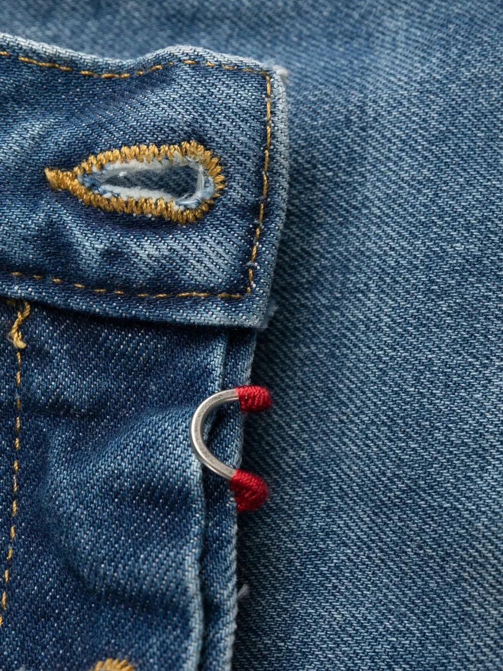 four-stitch straight-leg jeans Product Image