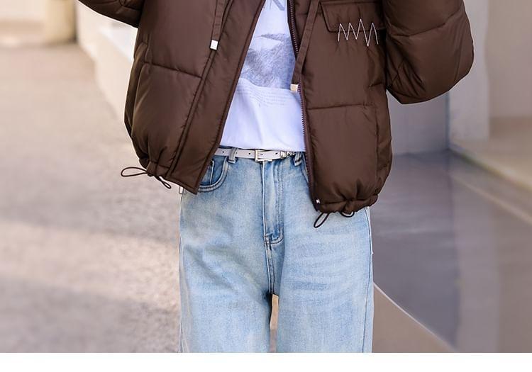 Hooded Zip-Up Puffer Jacket Product Image