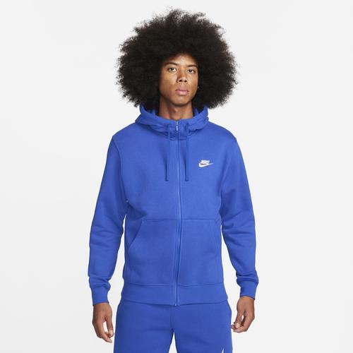 Mens Nike Sportswear Club Fleece Full-Zip Hoodie Grey Heather Product Image