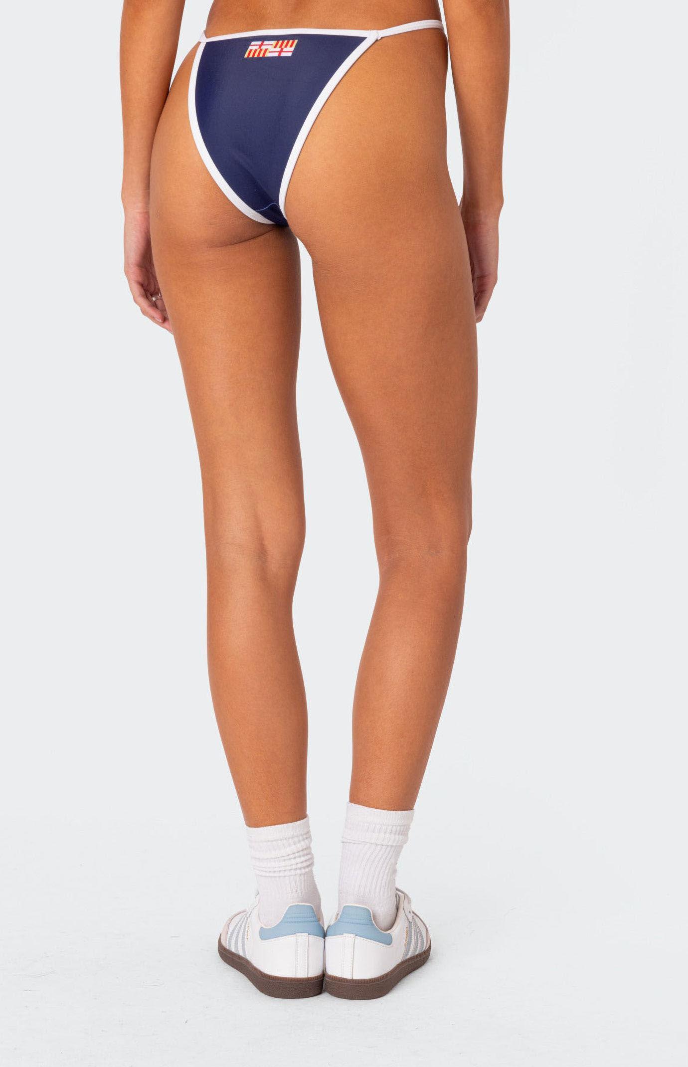 Edikted Women's International Girl Bikini Bottom in B/W/T/B/N/G/O/R - Product Image