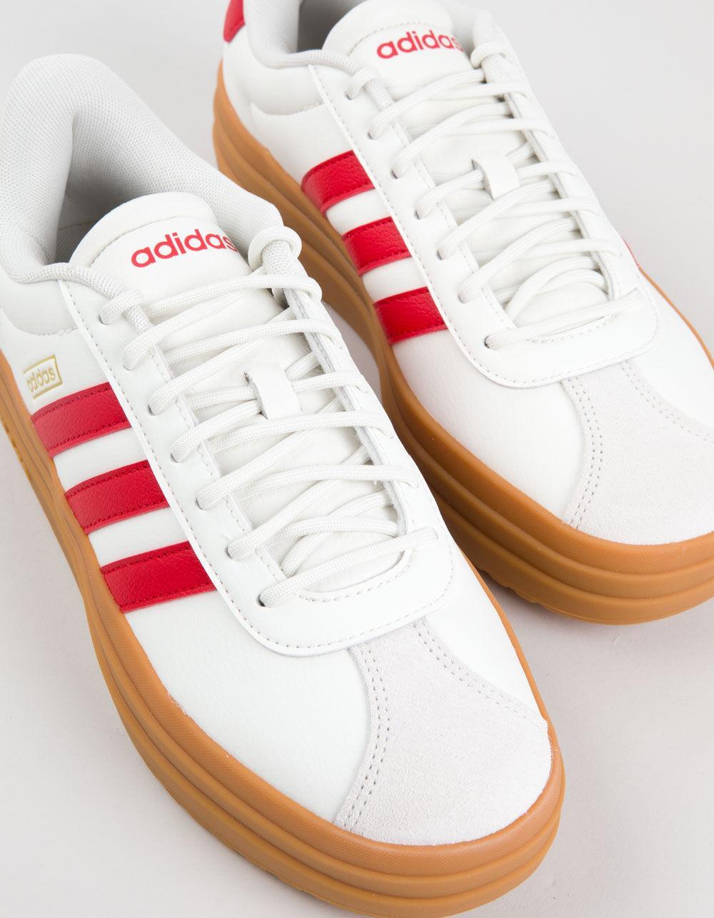ADIDAS VL Court Bold Womens Platform Shoes - WHT/RED Product Image