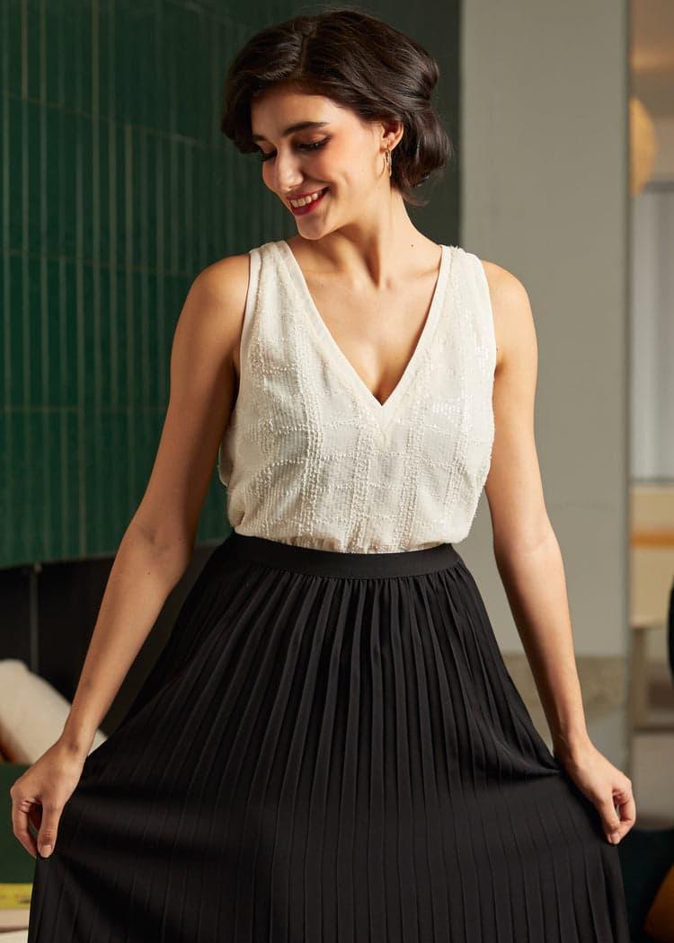 Classic Cutie Double V-Neck Tank Top Product Image