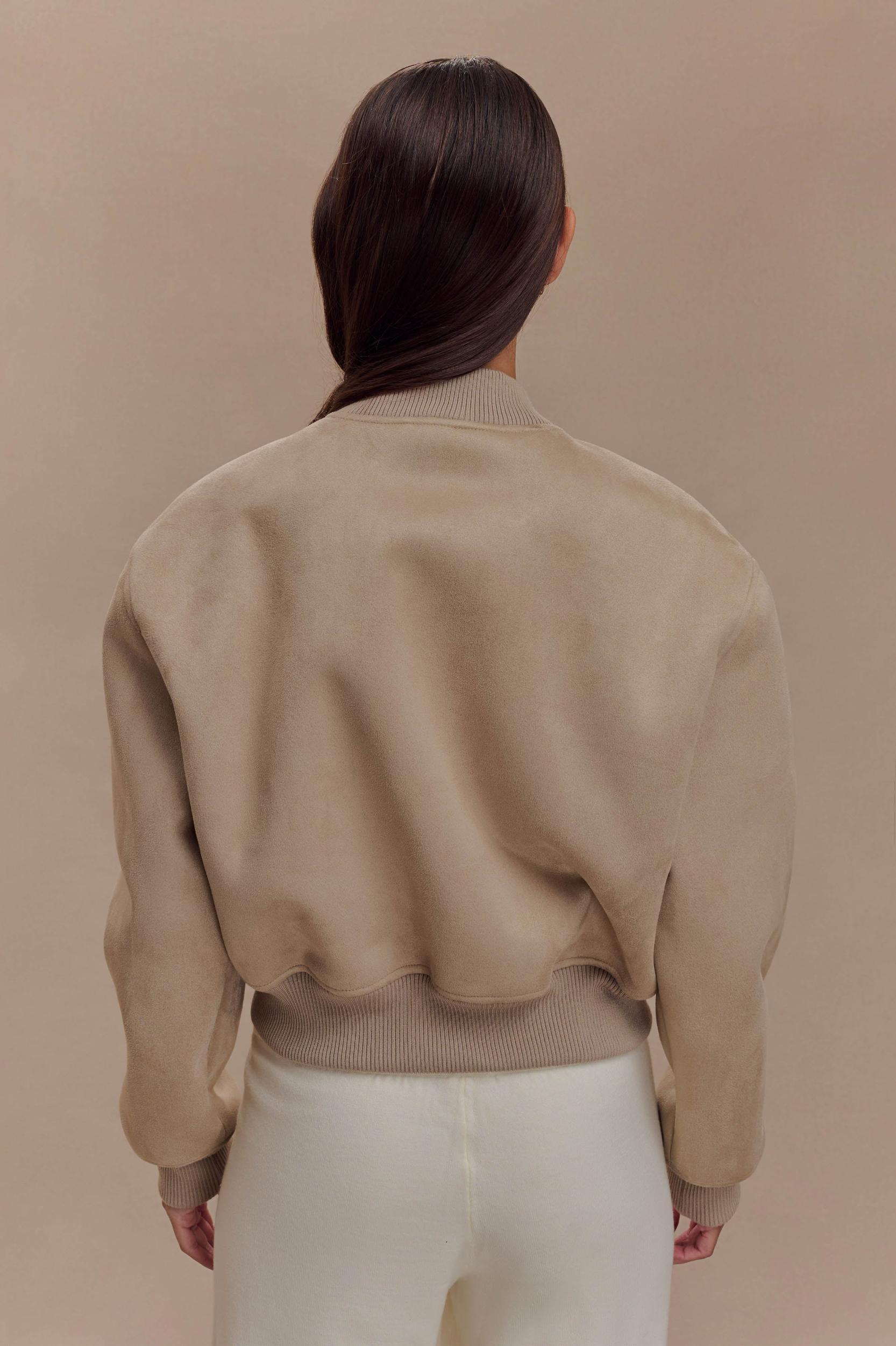 Rudy Suede Bomber Jacket - Sand Product Image