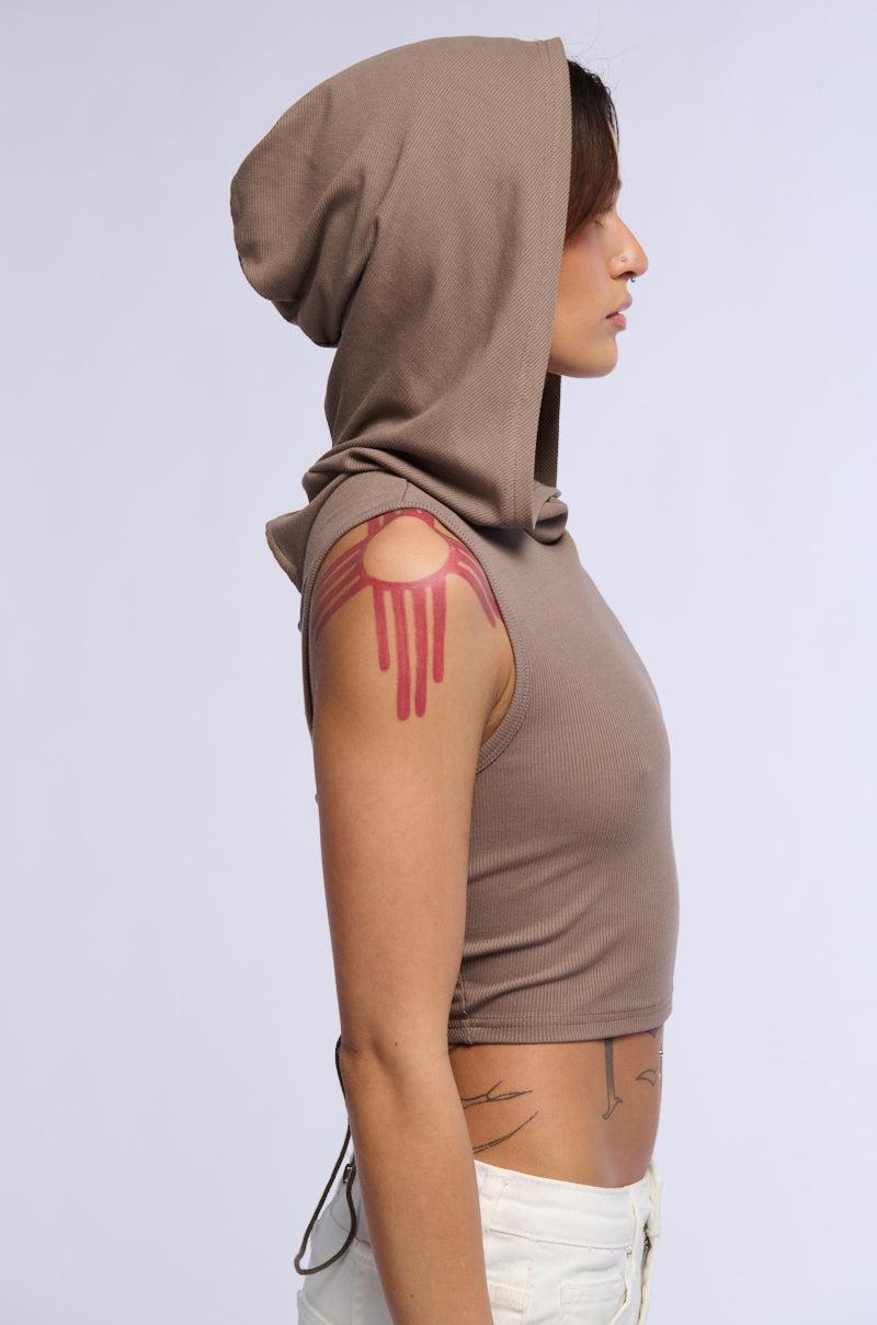 ATLAS HOODED RIBBED TANK TOP Product Image