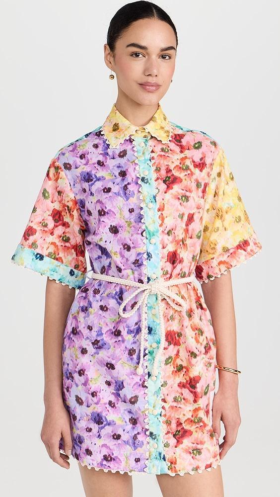 Zimmermann Lightburst Trimmed Shirt Dress | Shopbop Product Image