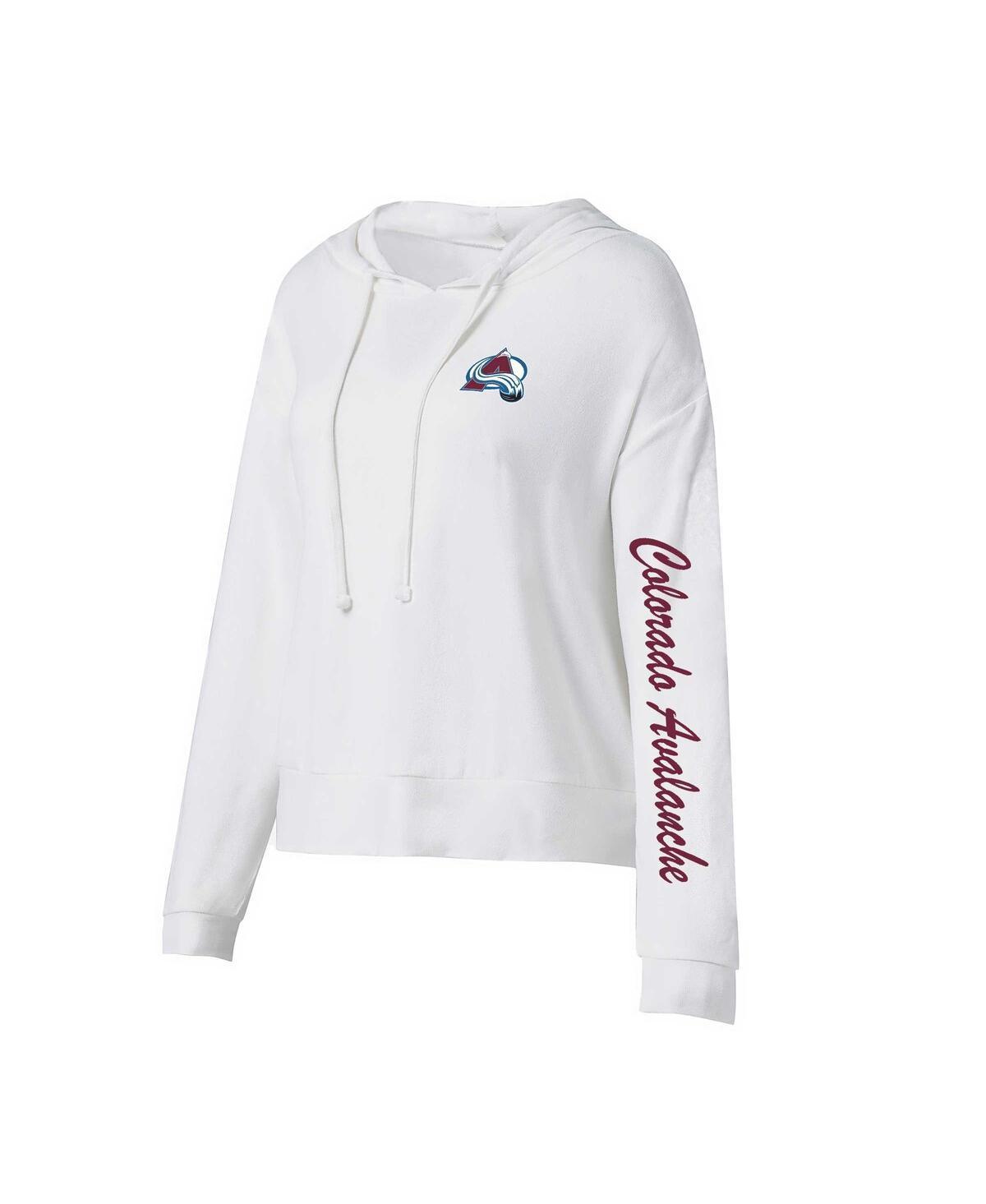 Womens Concepts Sport Cream Colorado Avalanche Accord Hacci Long Sleeve Hoodie T-Shirt Product Image