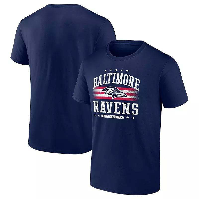 Men's Fanatics  Navy Baltimore Ravens Americana T-Shirt, Size: Large, Blue Product Image