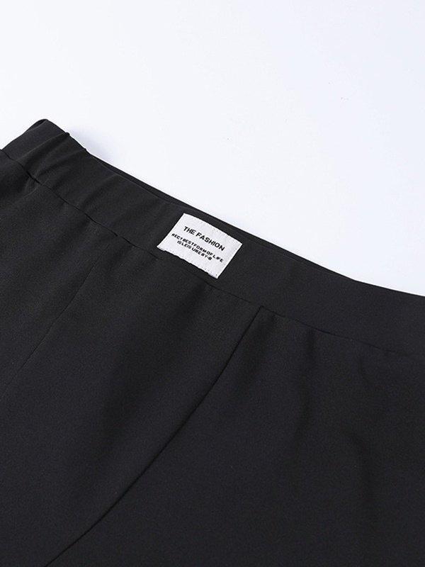 Vintage Long Sleeve Crop Top Midi Skirts Set Product Image