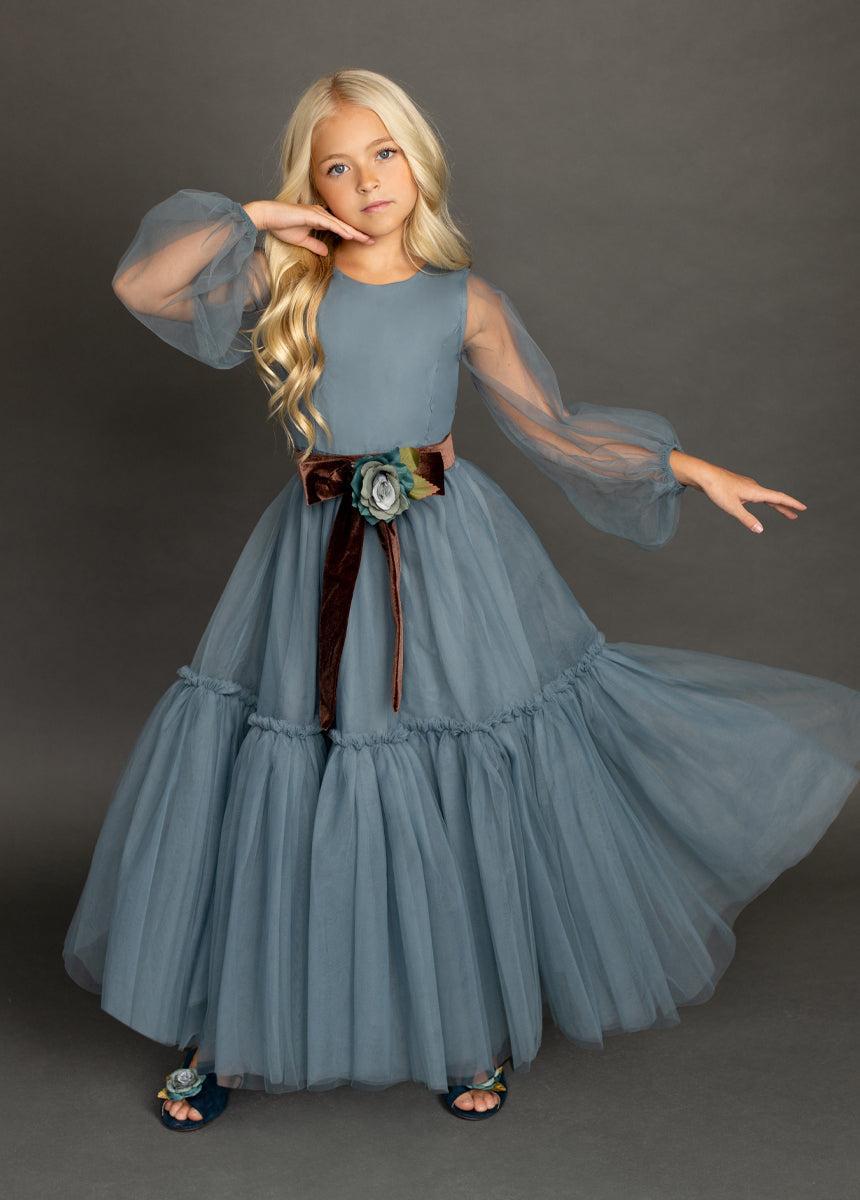 Blair Belt in Teal/Dark Brown Girls Product Image