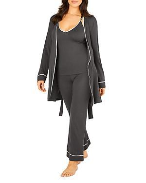 Cosabella Bella Curvy Racerback Cami, Pants & Robe Pajama Set Product Image