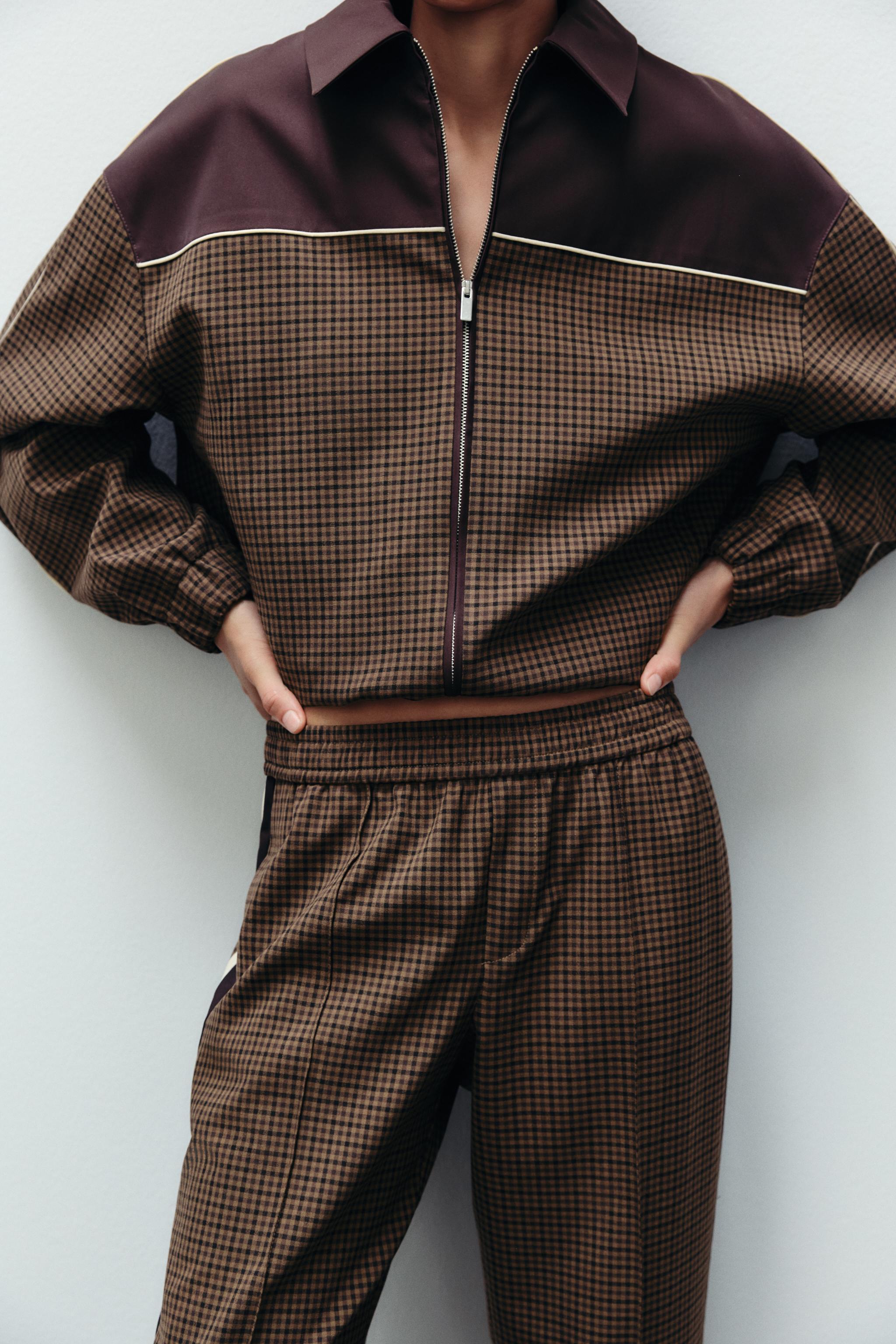 PLAID PANTS WITH SIDE STRIPE Product Image