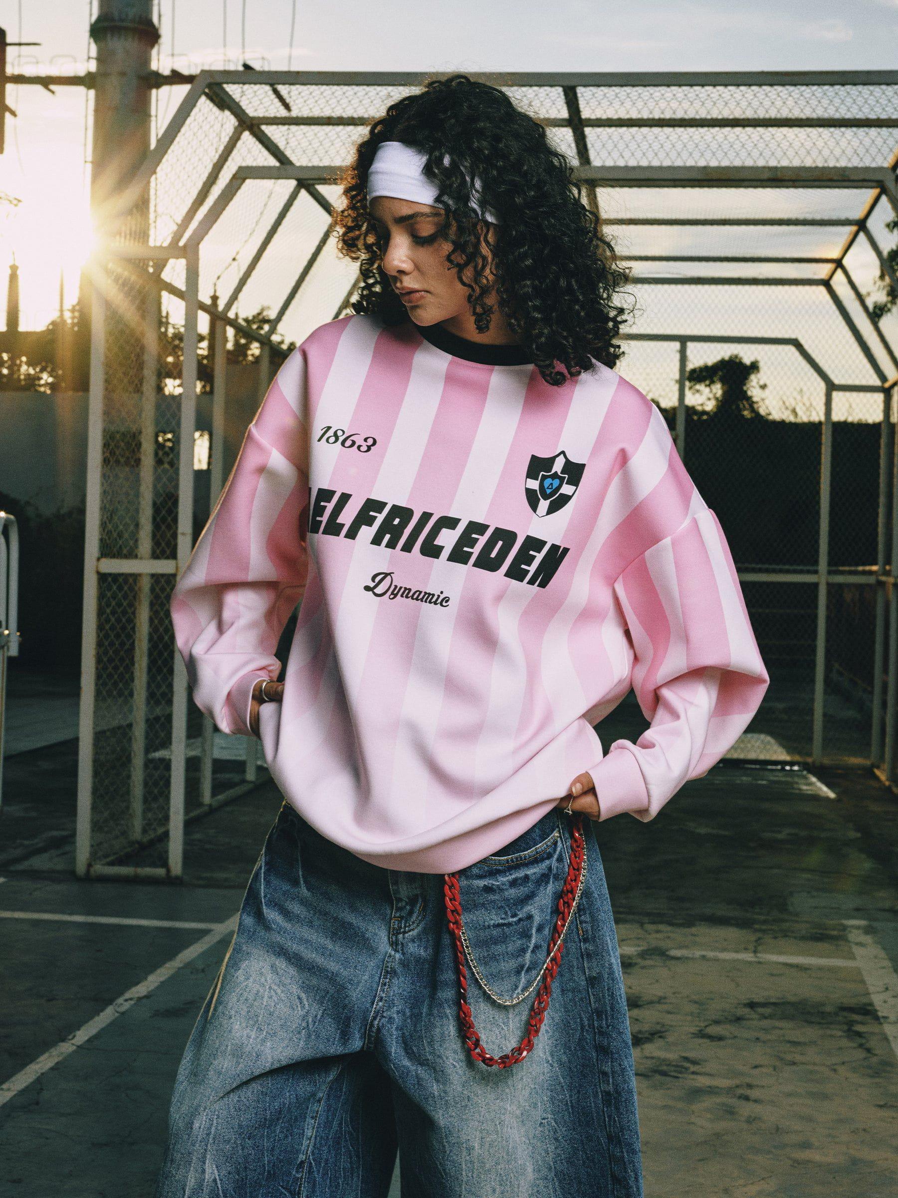 Aelfric Eden Gradient Stripe Print Sweatshirt Product Image