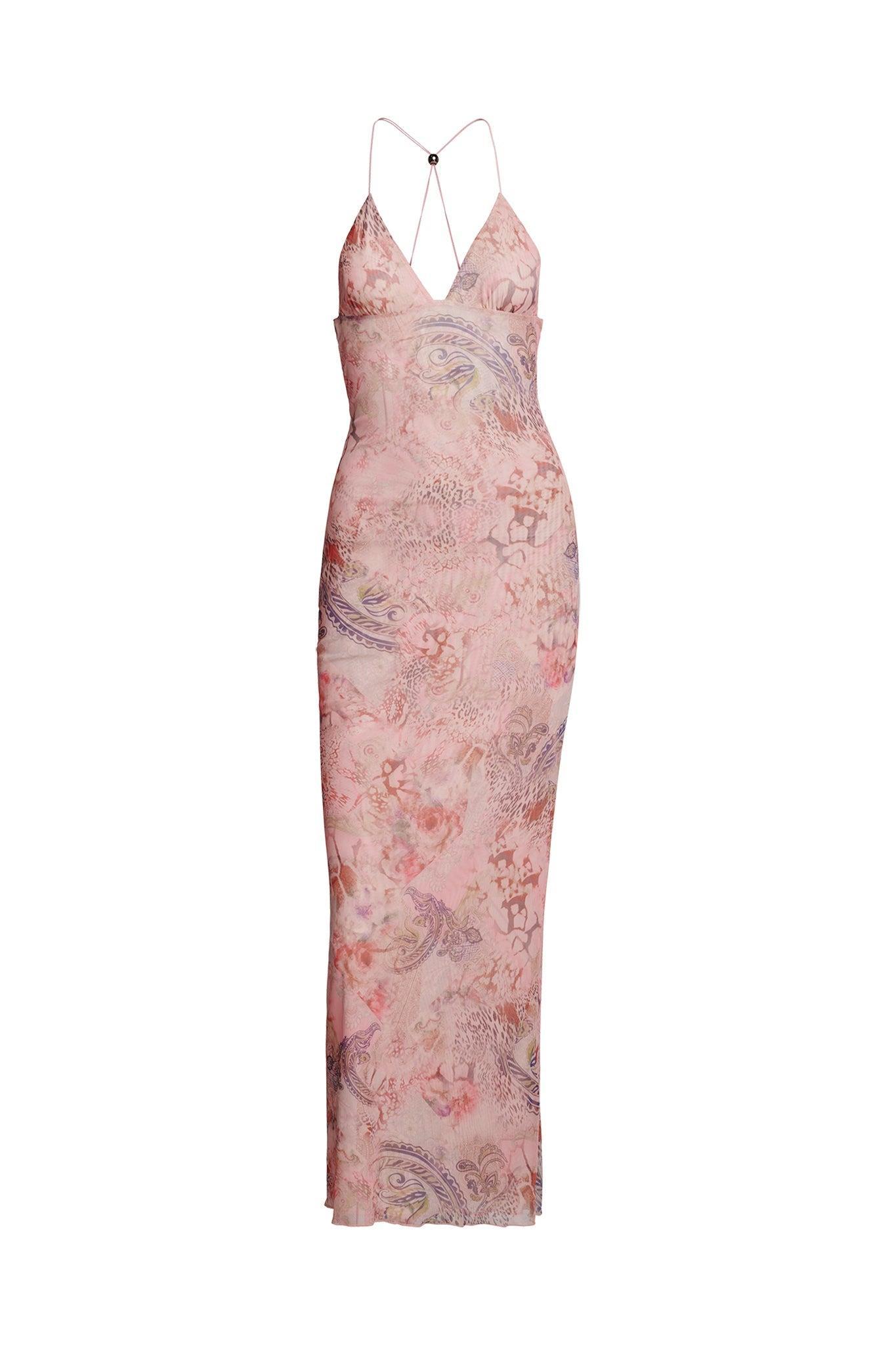 ELLERY DRESS - PINK : FLORA PAISLEY Product Image