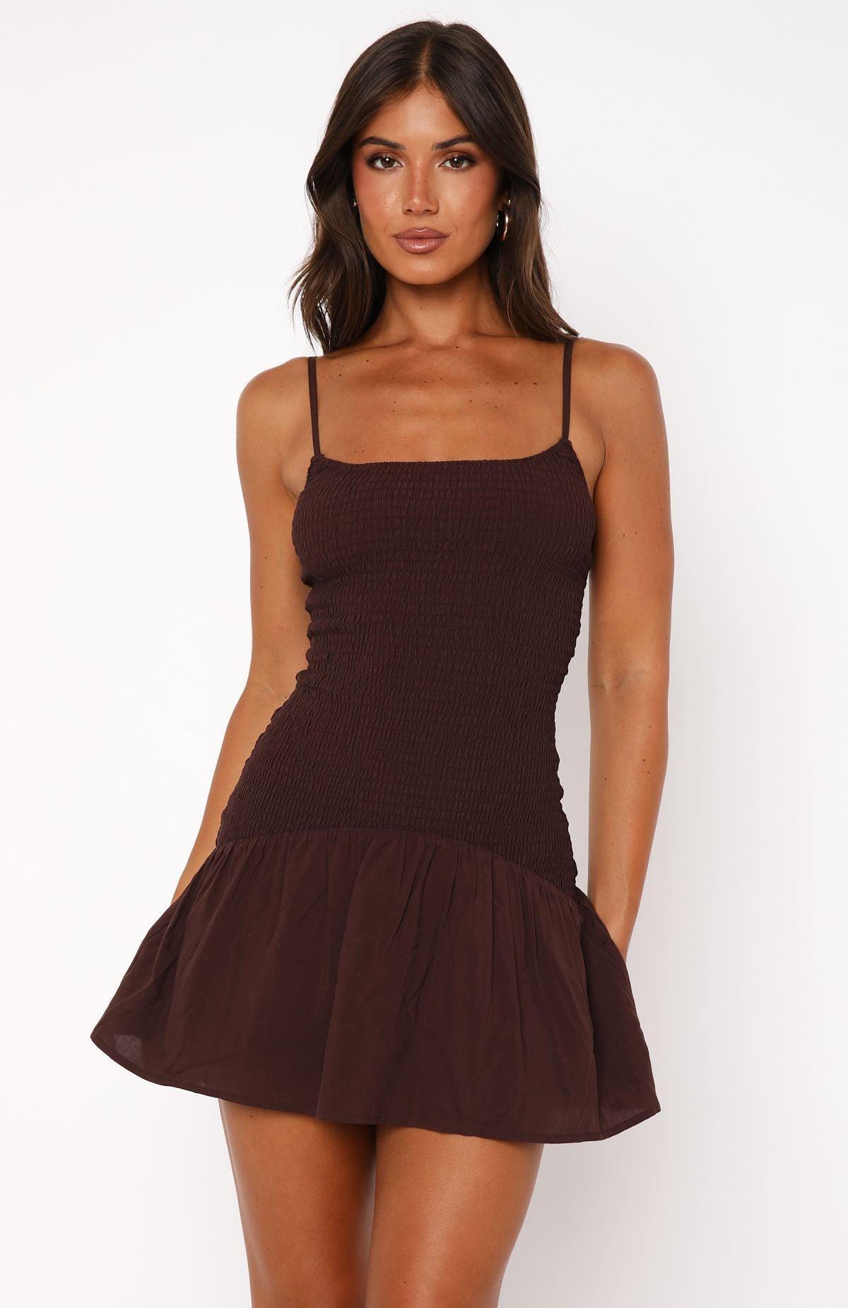 Nothing Is Over Mini Dress Chocolate Product Image