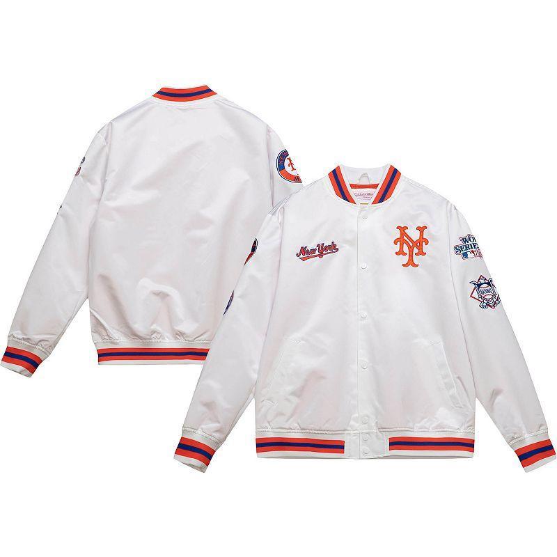 Mens Mitchell & Ness New York Mets City Collection Satin Full-Snap Varsity Jacket Product Image