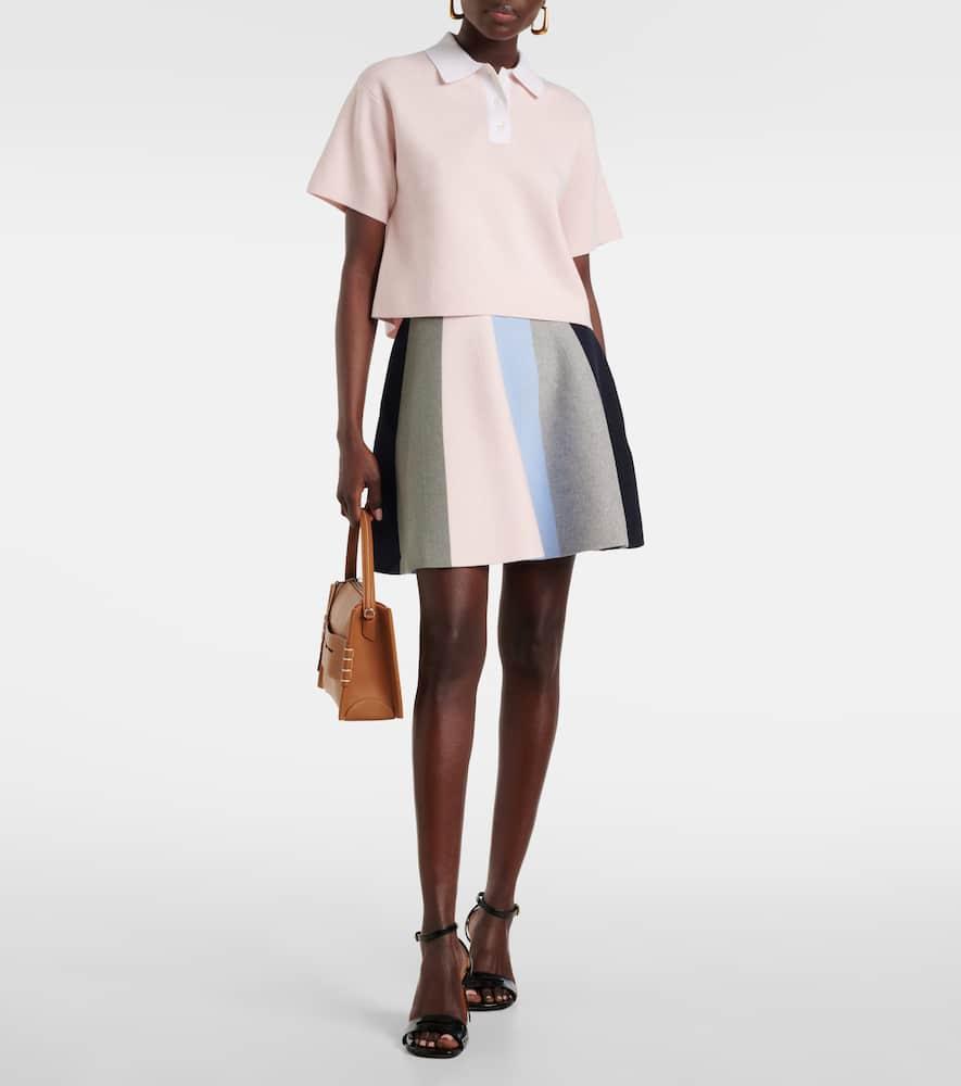 JW ANDERSON Cropped Polo Shirt In Pink Product Image