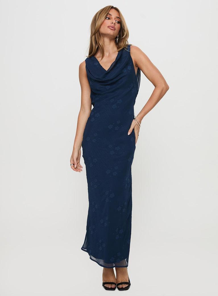 Contessa Maxi Dress Navy Product Image