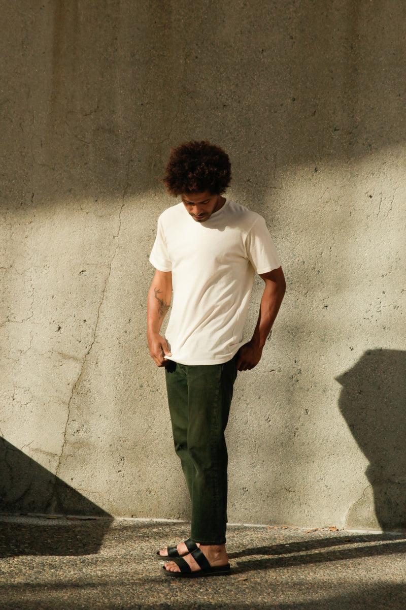 Men's Organic Crew Tee in Natural Product Image