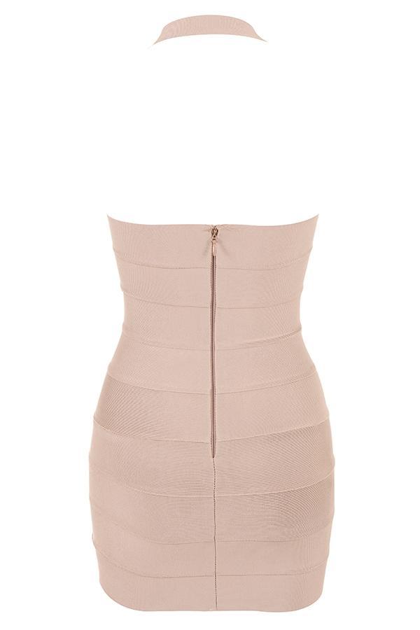 Maliha Latte Bandage Mini Dress Product Image