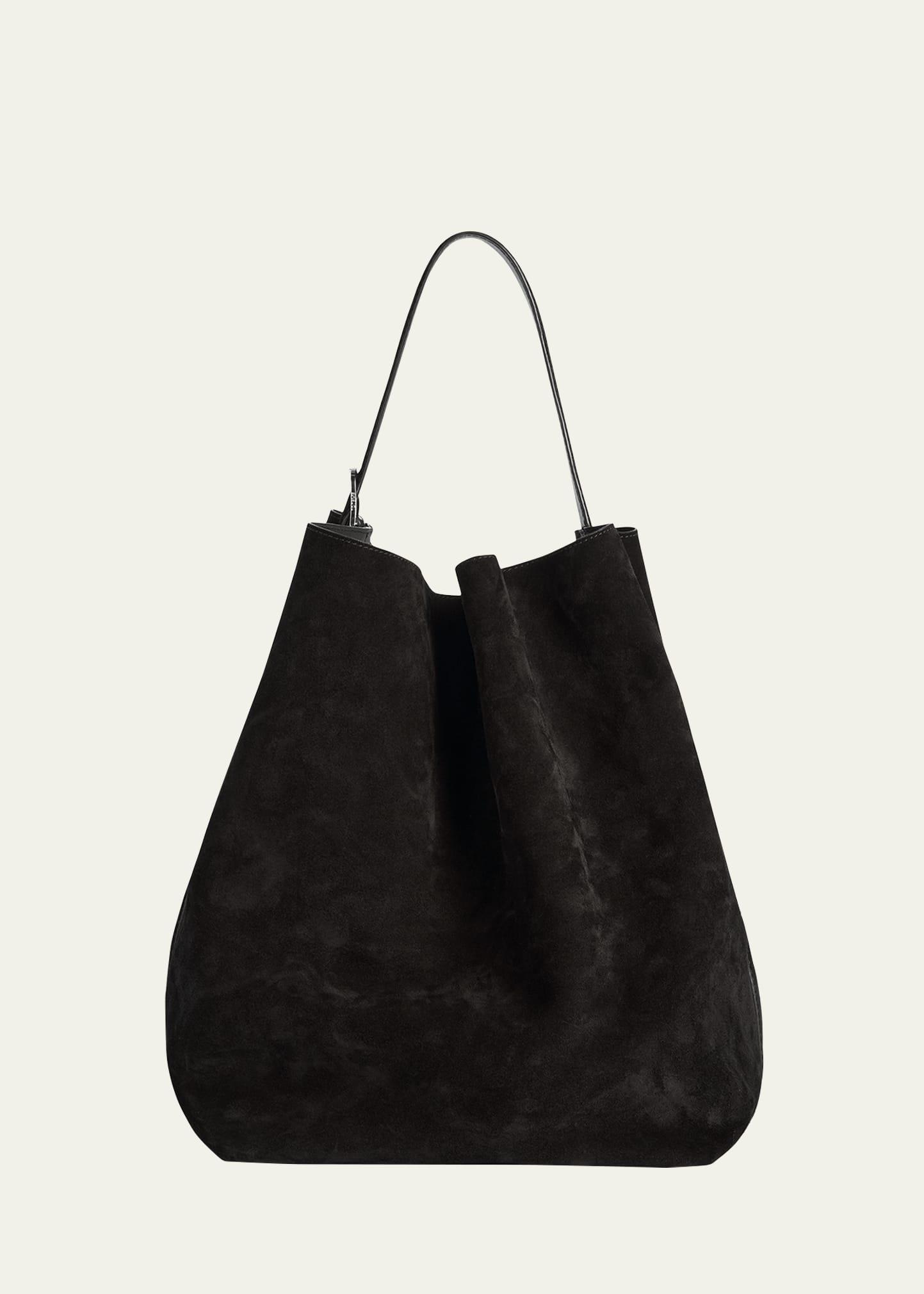 Belted Tote Bag in Suede Product Image