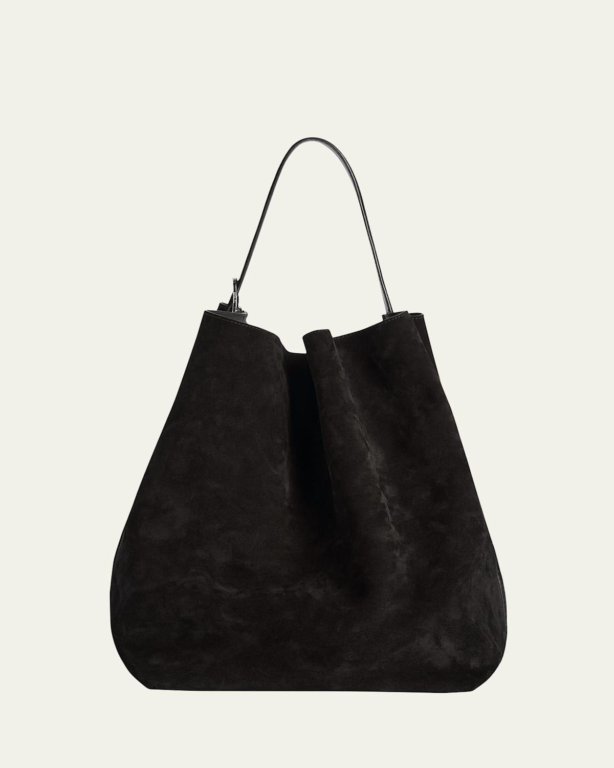 Belted Tote Bag in Suede Product Image