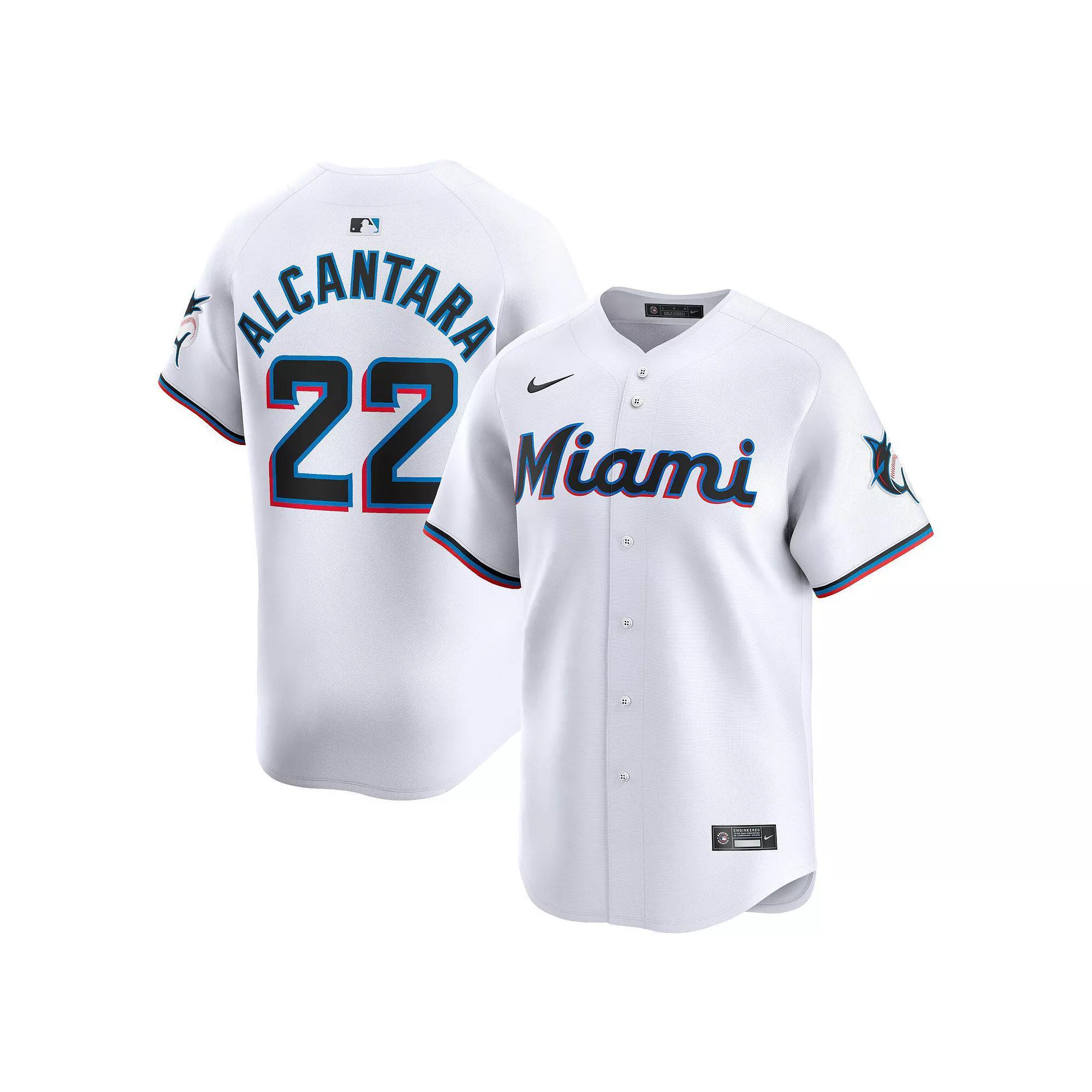 Men's Nike Sandy Alcantara White Miami Marlins Home Limited Player Jersey, Size: XL Product Image