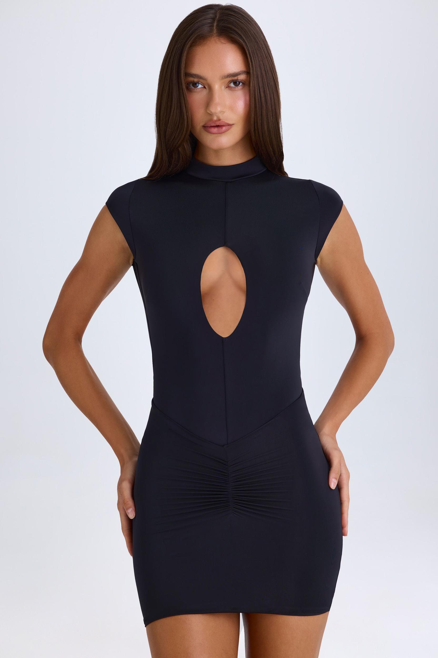 Cut-Out Bodysuit in Black Product Image