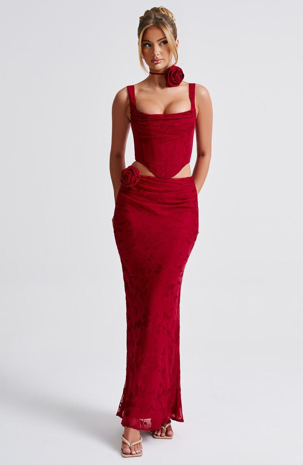 Elizabeth Maxi Skirt - Red Product Image