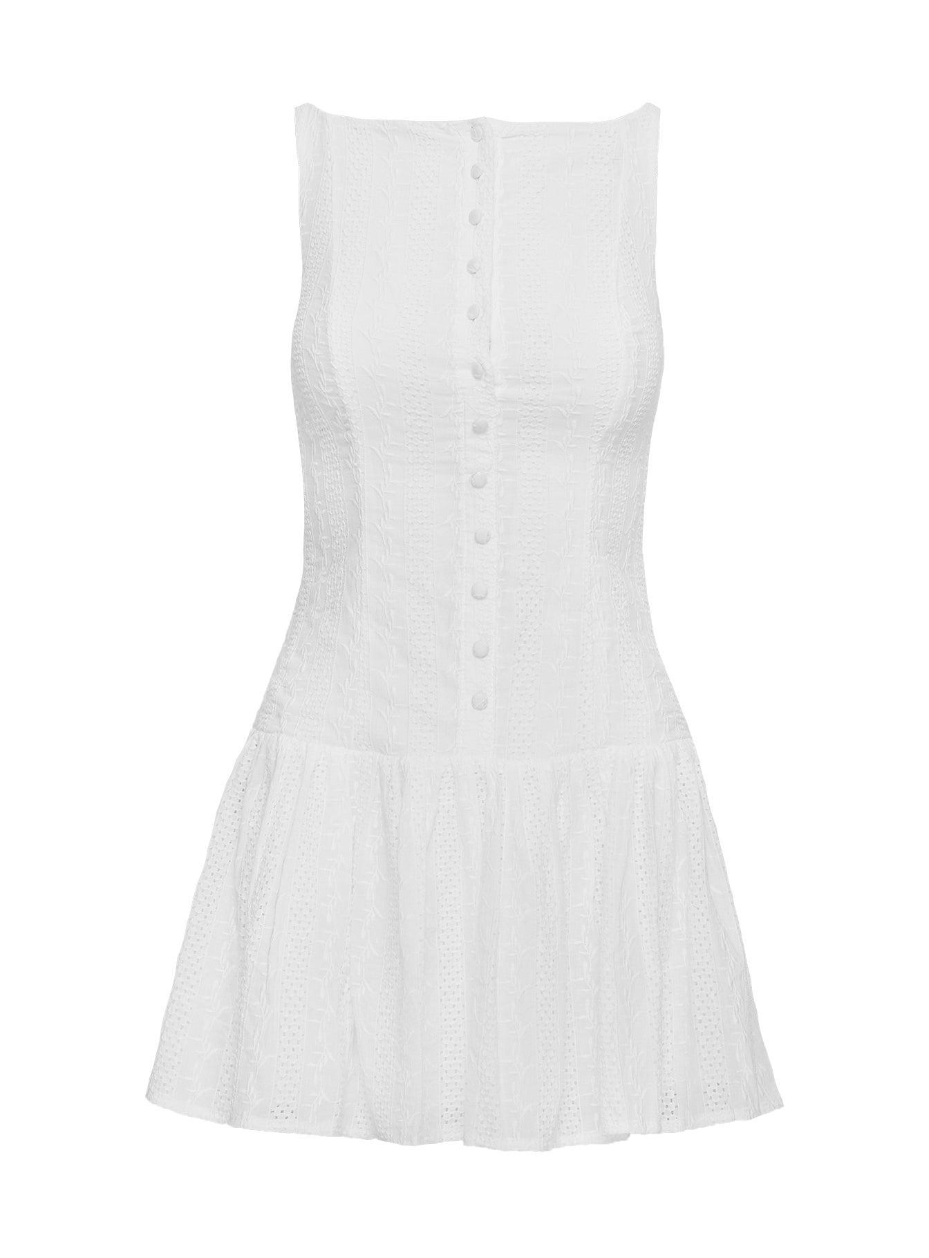 Sweeter Places Embroidered Mini Dress White Petite Product Image
