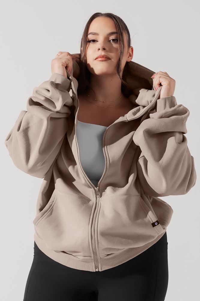 Zip Cloud Hoodie - White Product Image